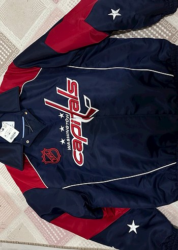 Bershka Kadın Mavi Baskılı Spor Ceket - Görsel 4