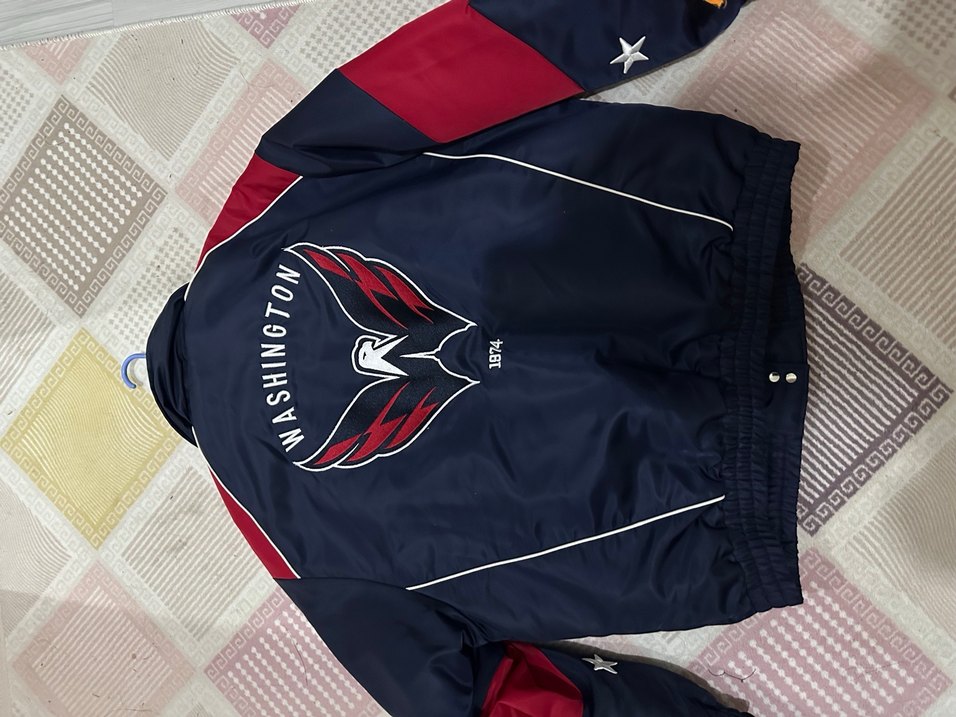 Bershka Kadın Mavi Baskılı Spor Ceket - Görsel 5