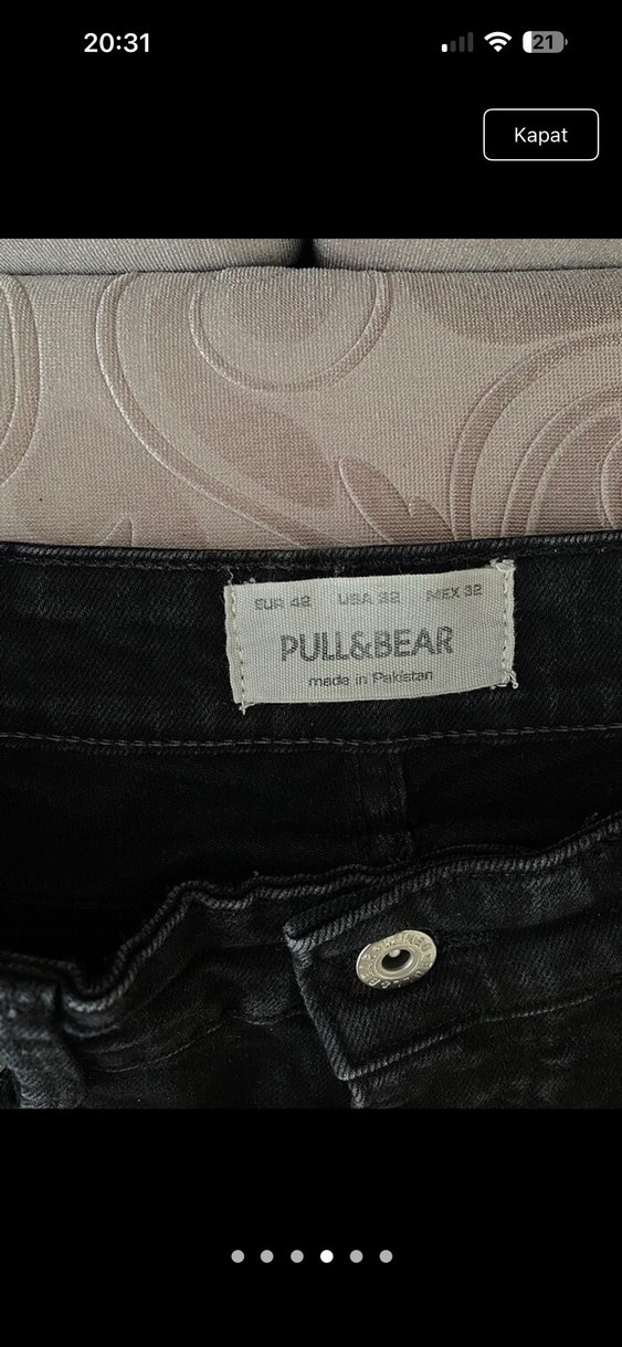 Pull & Bear Siyah Slim Fit Erkek Jean - Görsel 4