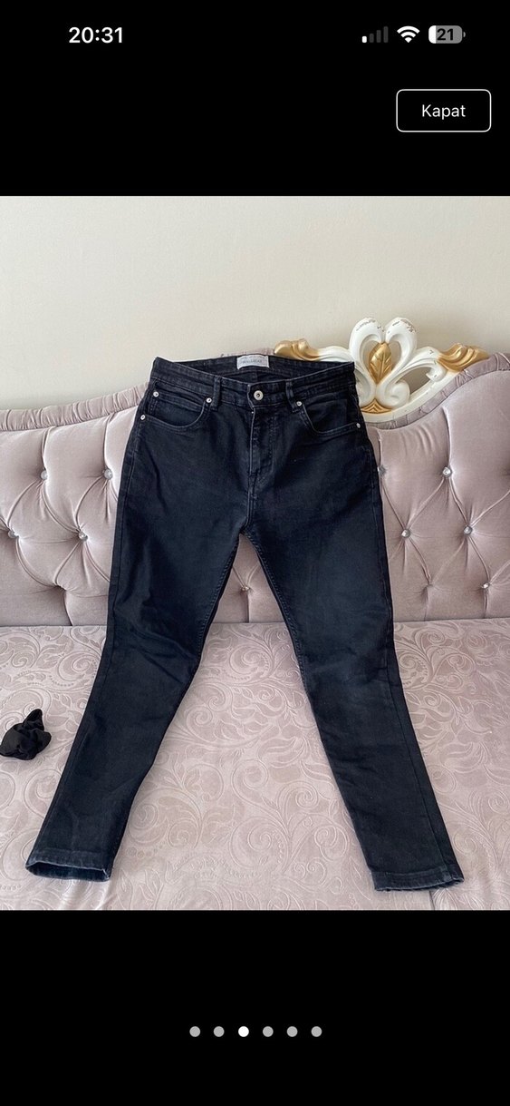 Pull & Bear Siyah Slim Fit Erkek Jean - Görsel 3