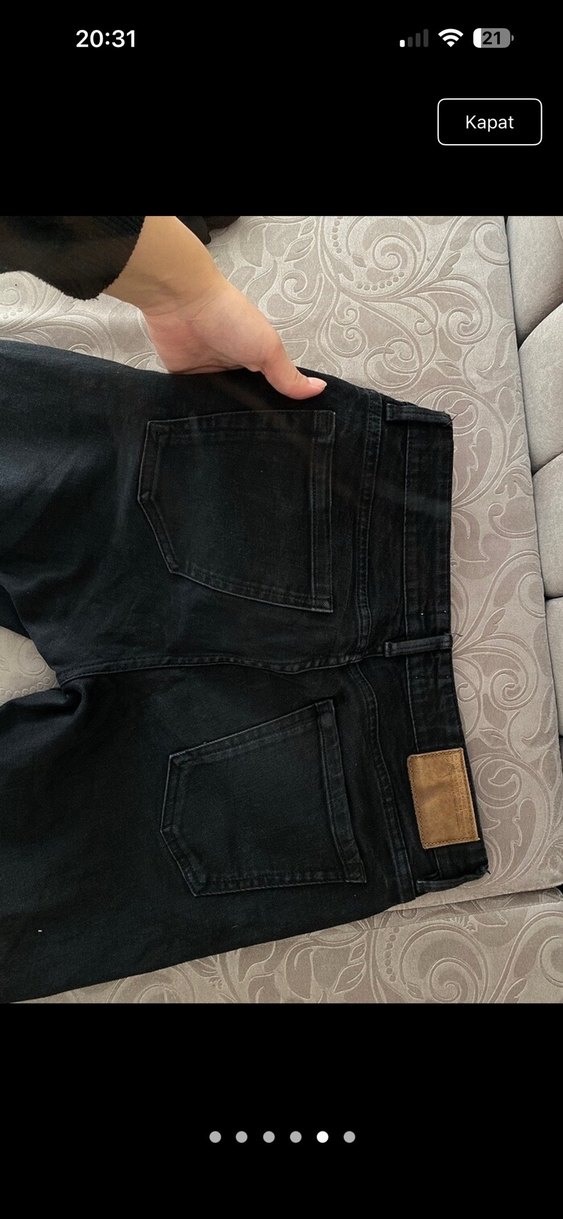 Pull & Bear Siyah Slim Fit Erkek Jean - Görsel 5