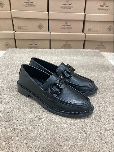 Kadın Siyah Loafer Oxford Ayakkabı