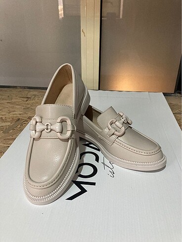 Hotiç Kadın Bej Loafer Oxford Ayakkabı