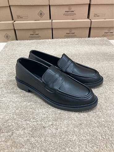 Kadın Siyah Loafer Oxford Ayakkabı