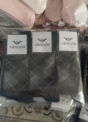  24 çift Armani erkek çorap 