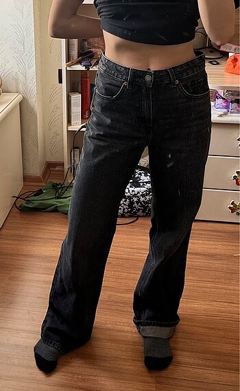 36 Beden D92 Straight Fit Geniş Paça Jean