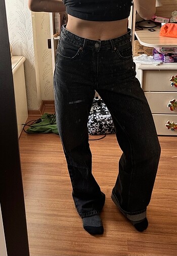 Stradivarius D92 Straight Fit Geniş Paça Jean