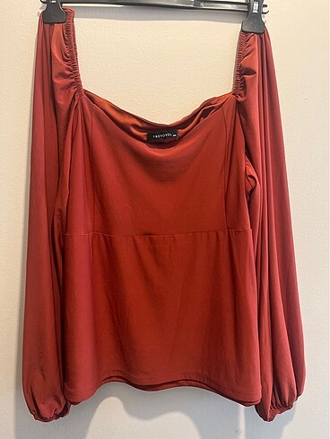 50 Beden Trendyolcurve Kiremit Bluz