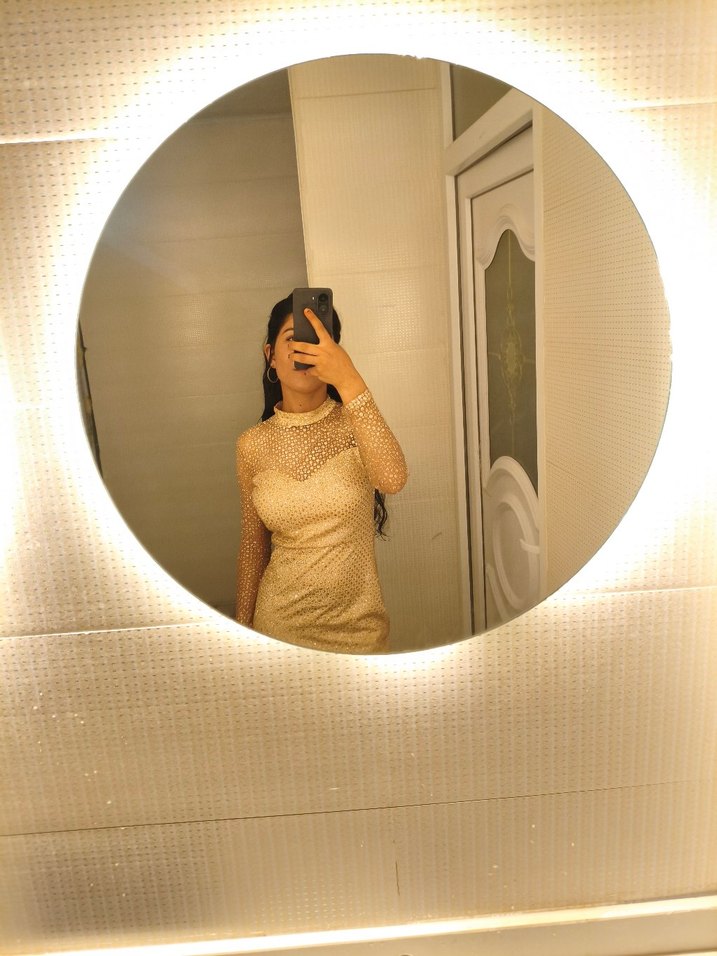 simli dekolteli balık abiye - Görsel 2