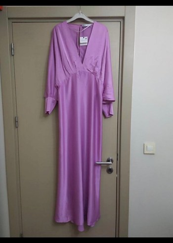 zara saten elbise