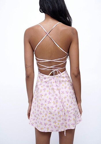 Zara Zara çiçekli mini elbise