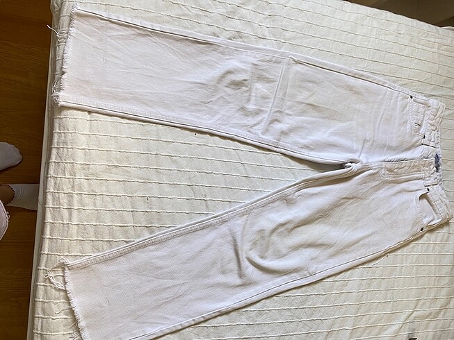 Wide Leg Beyaz Pantolon