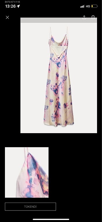 Zara Zara Saten Elbise