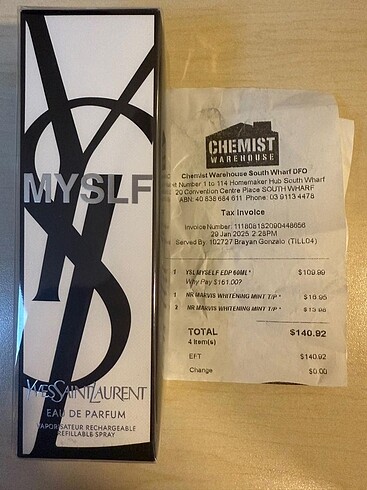 Ysl myself edp avustralya?dan orijinal