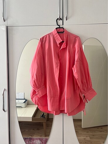 Pembe gömlek tunik