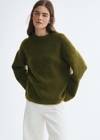 H&M Hm Tiftik Haki Yumusak Triko Kazak