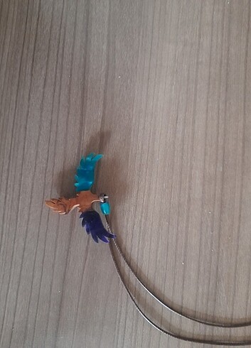 Anka simurg kuş kolye el yapımı