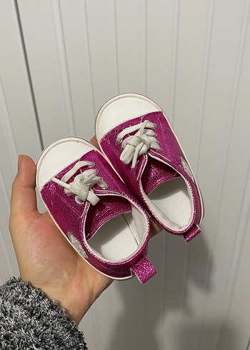 Parlak Pembe Kız Bebek İlk Adım Ayakkabısı - Görsel 2