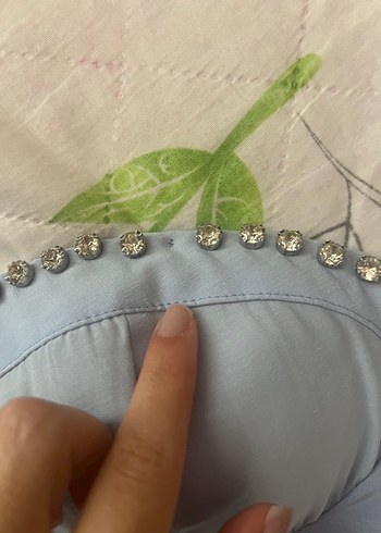 Mavi taşlı Straplez Bustiyer - Görsel 5