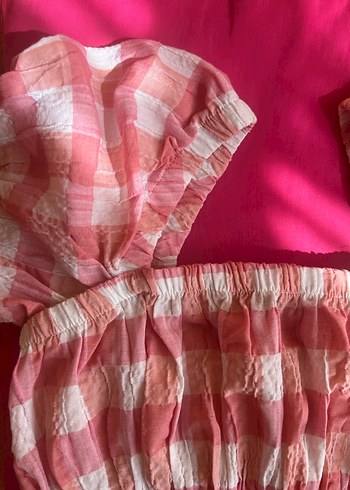 Pembe Kareli Bluz - Görsel 4