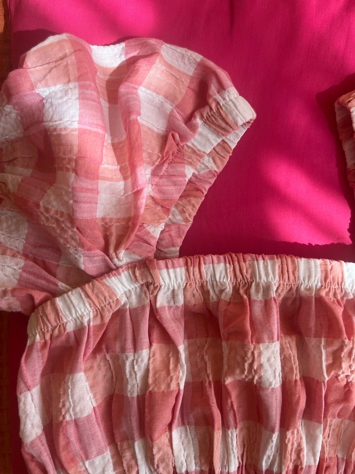 Pembe Kareli Bluz - Görsel 4