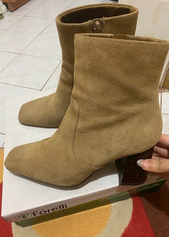 Süet Topuklu Kadın Bot - Görsel 5