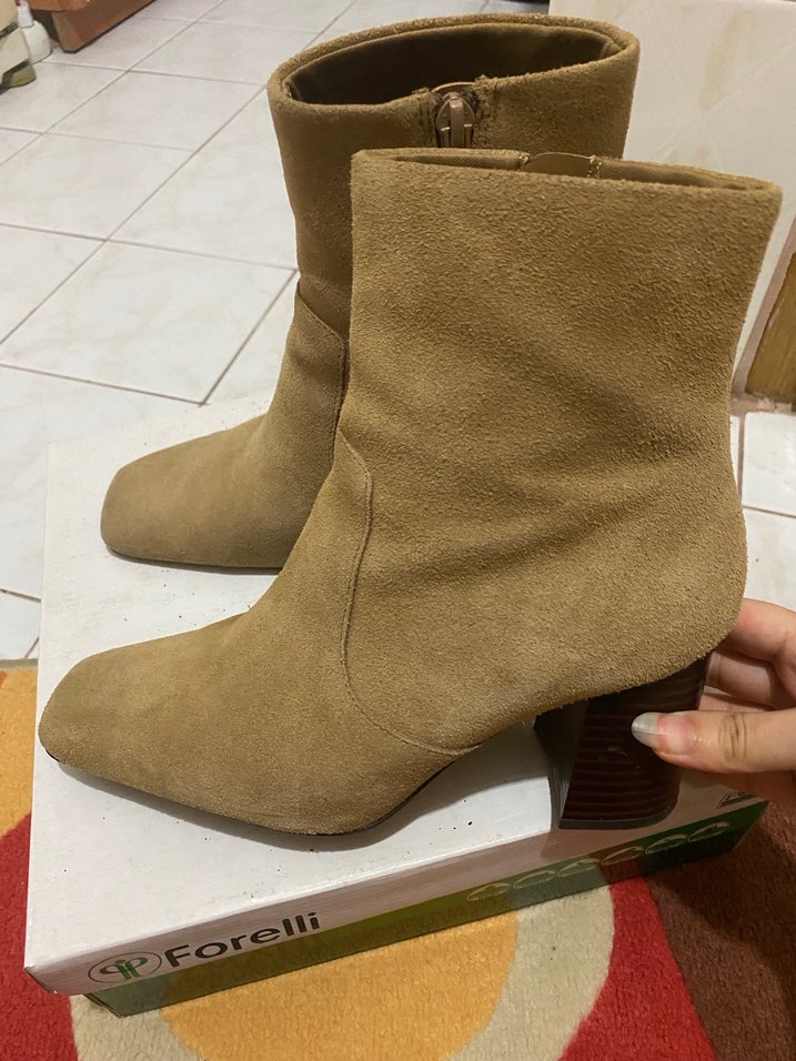 Süet Topuklu Kadın Bot - Görsel 5