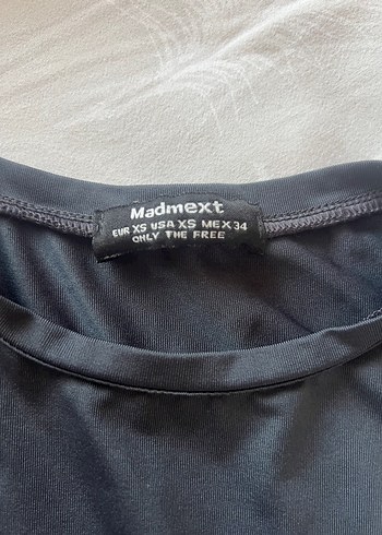 xs Beden Madmext füme bisiklet yaka basic tshirt
