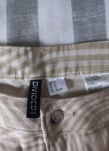 44 Beden h&m bej desenli jean