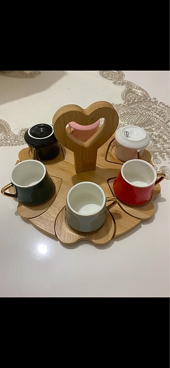 Standlı kahve fincanı bambu