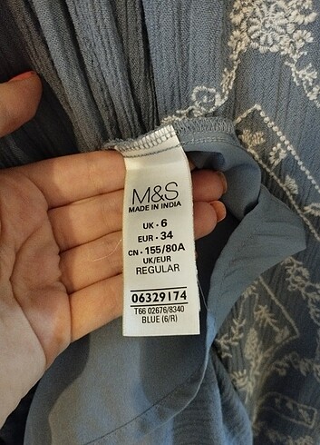 34 Beden mavi Renk Yazlık elbise