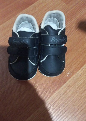 Mavi Erkek Bebek İlk Adım Ayakkabısı Velcro - Görsel 2