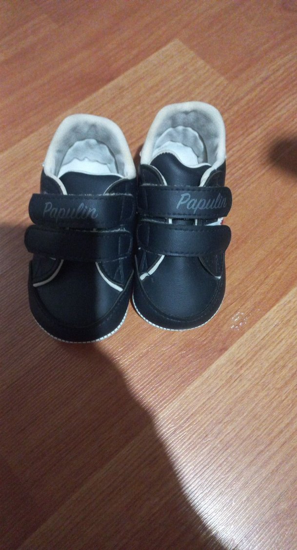 Mavi Erkek Bebek İlk Adım Ayakkabısı Velcro - Görsel 2