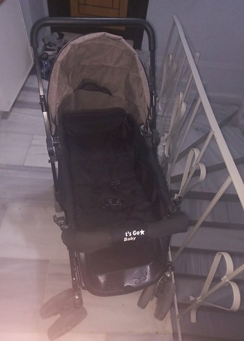 Siyah Bebek Arabası Katlanabilir Model - Görsel 3