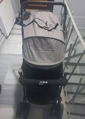 Siyah Bebek Arabası Katlanabilir Model - Görsel 2