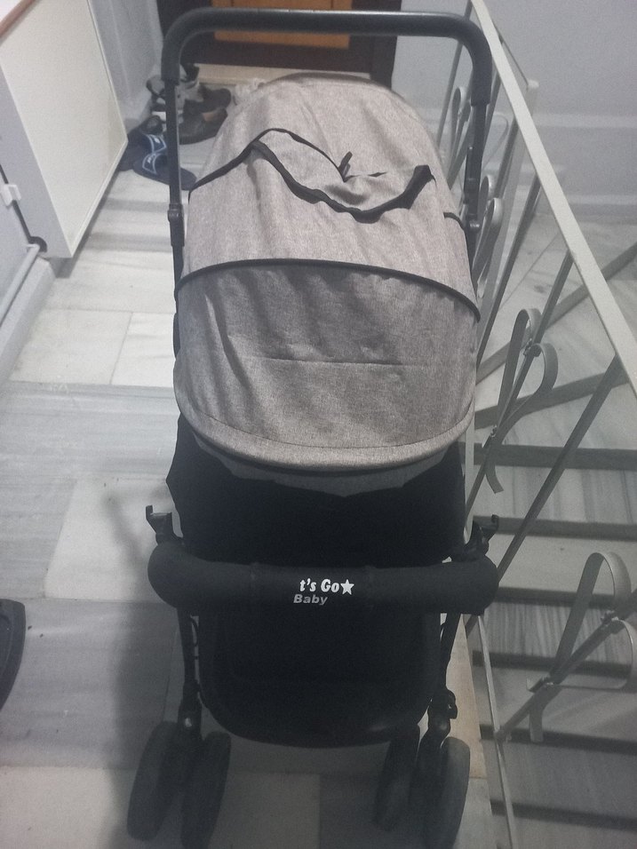 Siyah Bebek Arabası Katlanabilir Model - Görsel 2