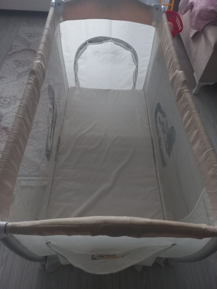 Beyaz Pastel Oyun Parkı Yatak - Görsel 3