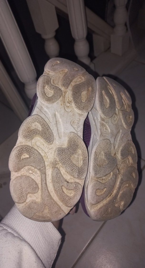 Kız Çocuk Mor Bağcıksız Bağlamalı Spor Ayakkabı - Görsel 3