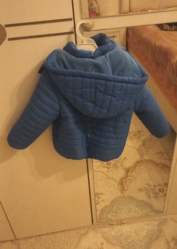 Düğmeli Mavi Erkek Çocuk Mont - Görsel 2