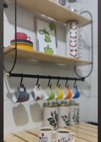 3'lü Set Duvara Monte Katlanabilir Raf - Görsel 3