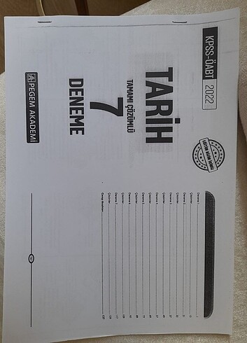  Tarih Öabt paketi