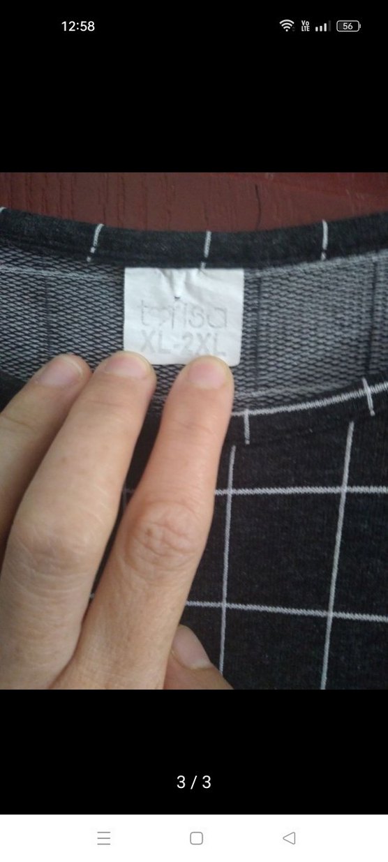 Kadın Gri Kareli Salaş Uzun Elbise - Görsel 3