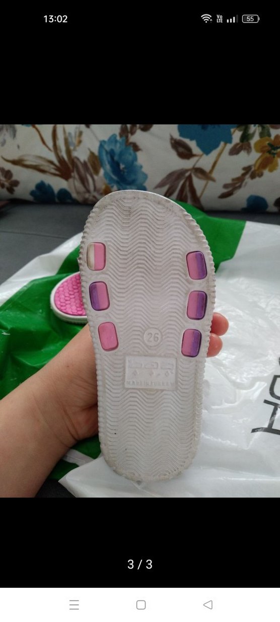 Pembe Renkli Kız Çocuk Spor Terlik - Görsel 3