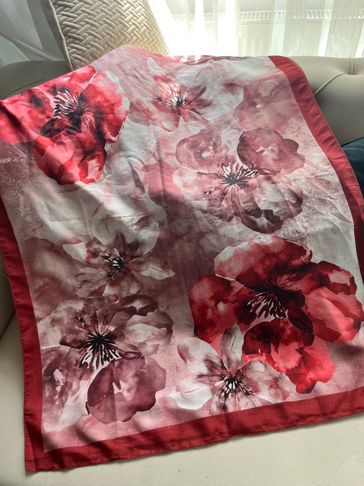 Çiçek desen şal - Görsel 2