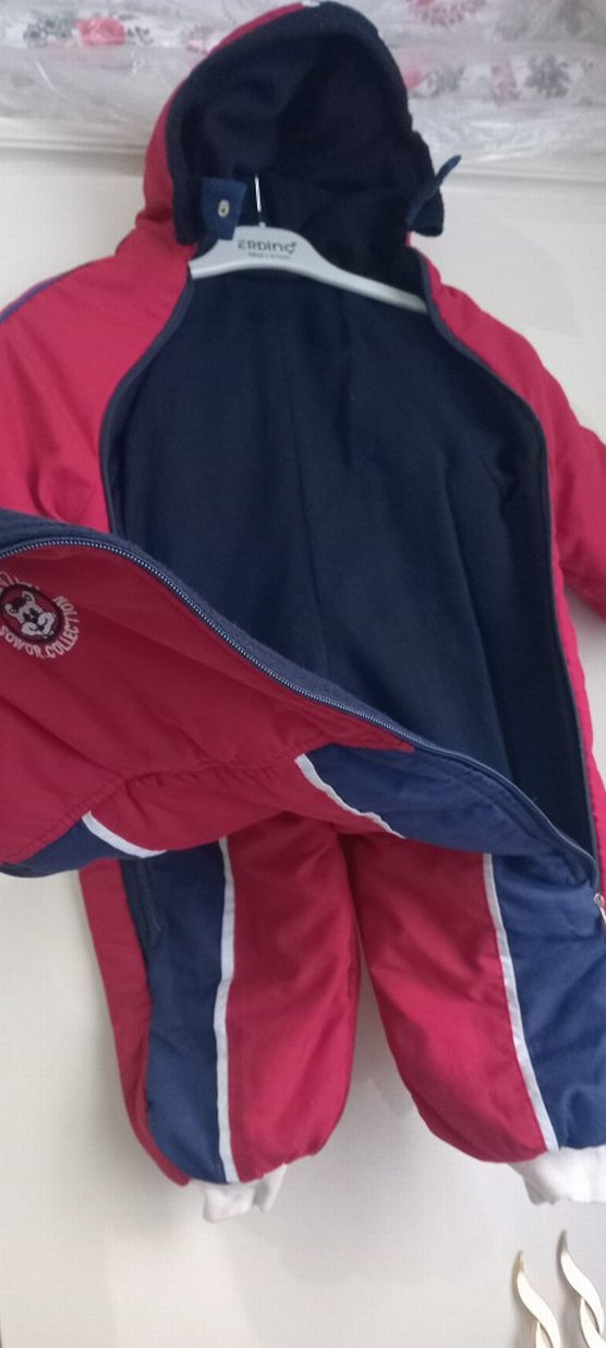 Bordo Fermuarlı Bebek Erkek Tulum - Görsel 2