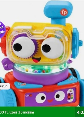 Fisher Price Eglenceli Robot Fisher Price