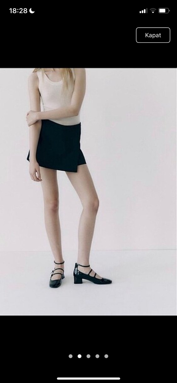 Zara siyah şort etek - Görsel 2