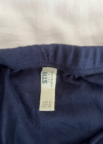 Lacivert Uzun Keten Salaş Etek - Görsel 2