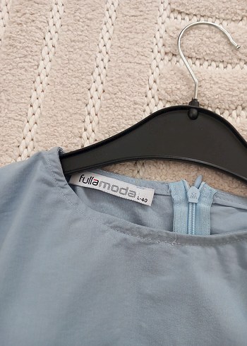 Zara Uzun Kollu Fırfırlı Keten Mini Bluz