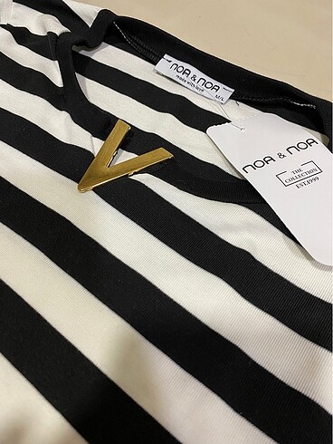 Cizgili bluz - Görsel 4